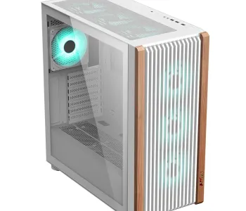 PC POWER WOOD MESH WH Casing With 4 FANS and 550W PSU  