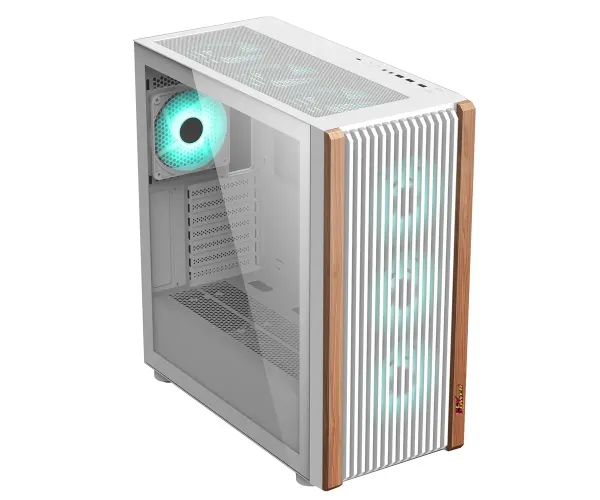 PC POWER WOOD MESH WH Casing With 4 FANS and 550W PSU  