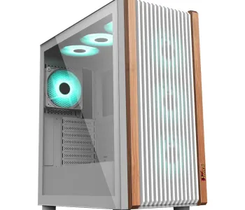 PC POWER WOOD MESH WH Casing With 4 FANS and 550W PSU  