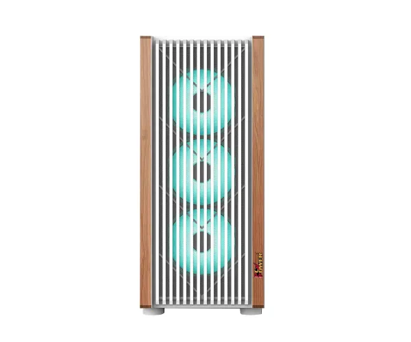 PC POWER WOOD MESH WH Casing With 4 FANS and 550W PSU  