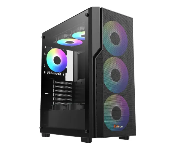 PC POWER ZERO MESH BK Casing With 4 FANS and 550W PSU  