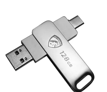 PC POWER P128 128GB USB 3.2 Gen1 Type-C DUAL FLASH DRIVE