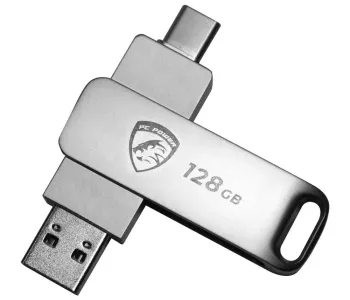 PC POWER P128 128GB USB 3.2 Gen1 Type-C DUAL FLASH DRIVE