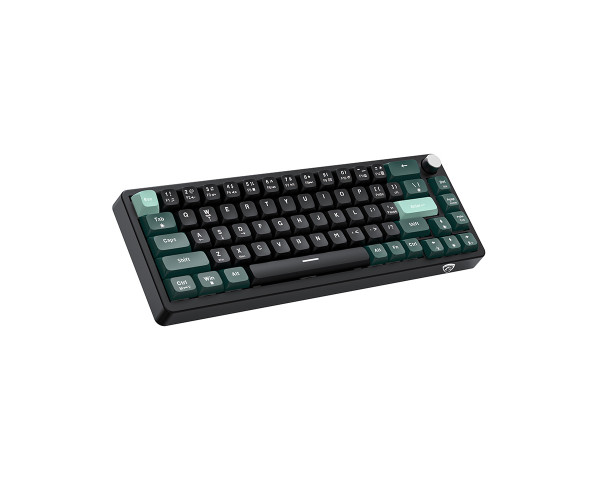 PC Power K68 TRI-MODE Keyboard (Keycap Black, Green, Cyan) 