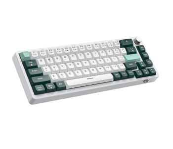 PC Power K68 TRI-MODE Keyboard (Keycap White, Green, Cyan) 