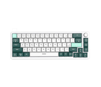 PC Power K68 TRI-MODE Keyboard (Keycap White, Green, Cyan) 