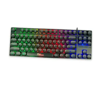 PC POWER K87 Black Retro Punk Suspension Keyboard