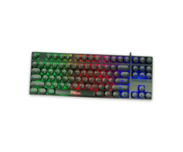 PC POWER K87 Black Retro Punk Suspension Keyboard