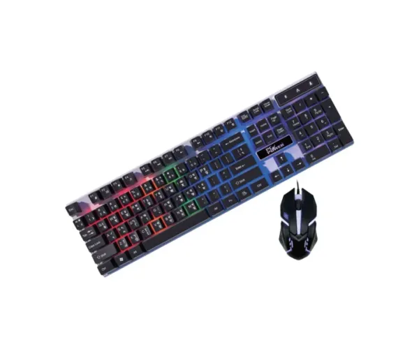 PC Power L001A & N105 Rainbow Glow Keyboard Black