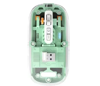 PC Power PGM-P4 Green Transparent Bluetooth Mouse