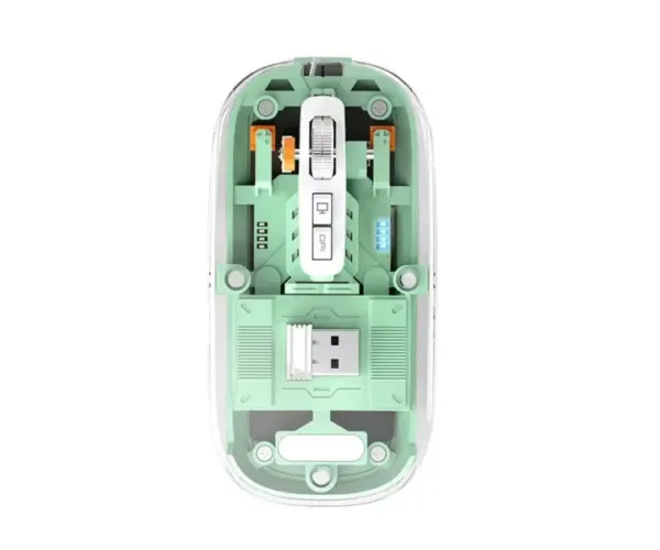 PC Power PGM-P4 Green Transparent Bluetooth Mouse