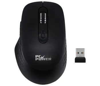 Pc Power PCM 01W Wireless Black Mouse