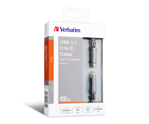 Verbatim 65684 Sync & Charge USB3.2 C to C Cable