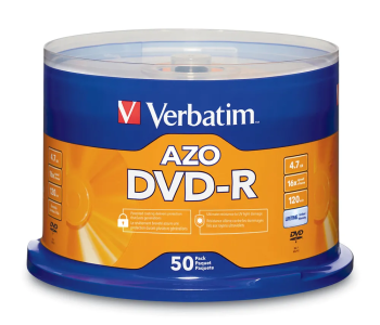 VERBATIM DVD-R 4.7GB 16X 50PCS CAKE BOX