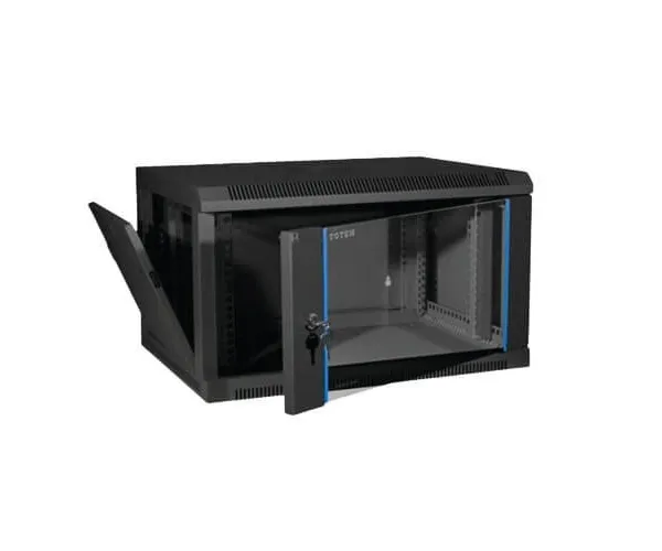 TOTEN 6U Wall Mount Server Cabinet (Glass Door)